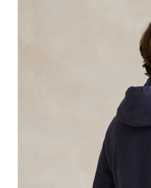 This cotton-blend hoodie features our beloved mascot, the Polo Bear, printed at the front with peached and embroidered details.