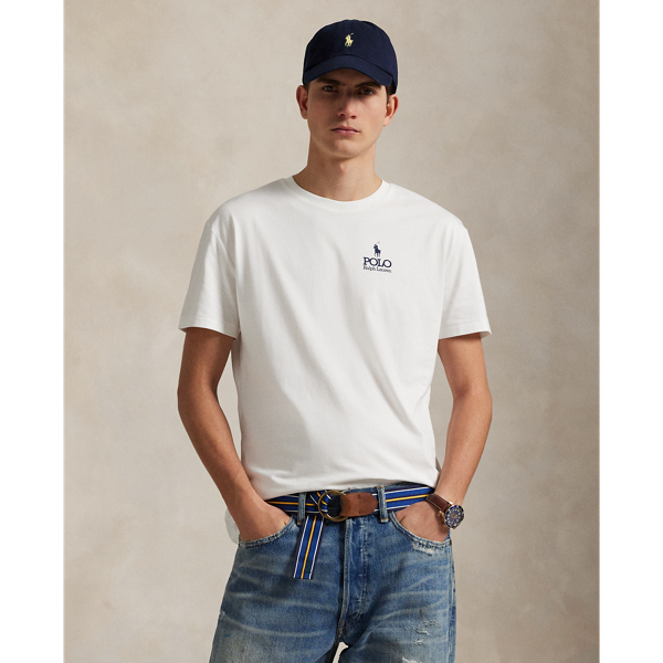 Along with our signature Pony, this cotton T-shirt features a vintage-style "Polo  Ralph Lauren Lauren" logo embroidered at the left chest.
