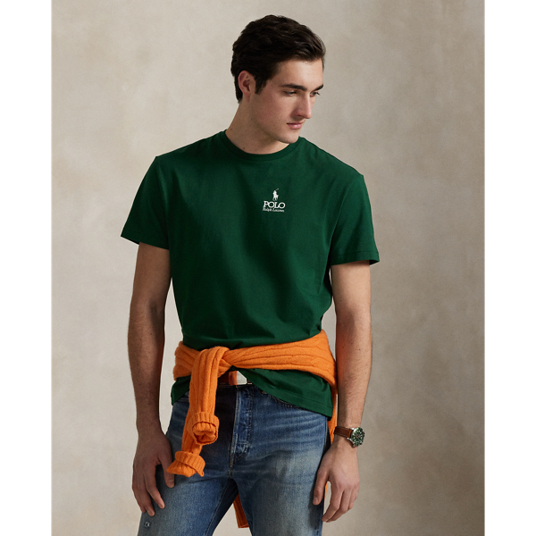 Along with our signature Pony, this cotton T-shirt features a vintage-style "Polo  Ralph Lauren Lauren" logo embroidered at the left chest.