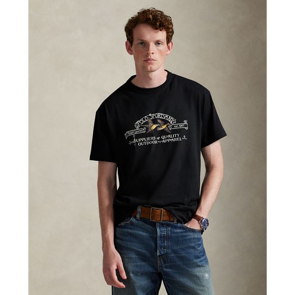 In soft cotton jersey, this T-shirt features a "Polo Sportsman" print that's inspired by a graphic from our Autumn 1992 collection.