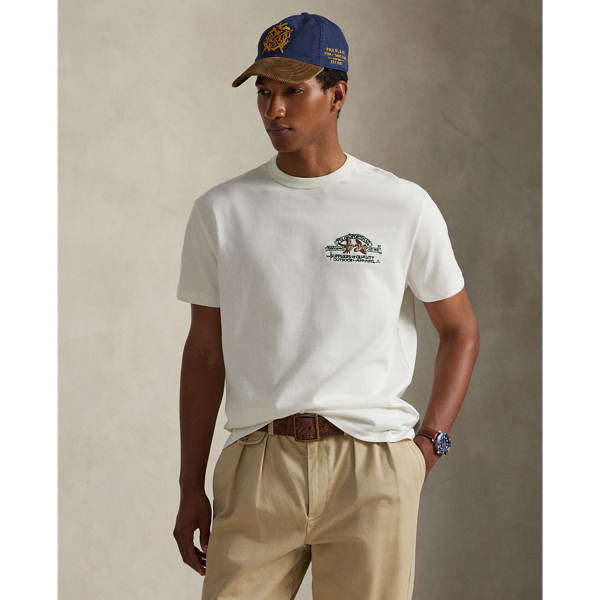 In soft cotton jersey, this T-shirt features "Polo Sportsman" embroidery that's inspired by a graphic from our Autumn 1992 collection.
