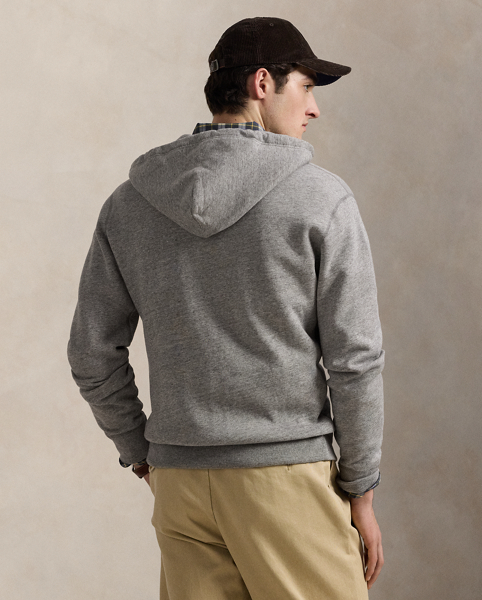 Along with our signature embroidered Pony, this cotton-blend hoodie features our Polo logo rendered in letterman-style appliqués.