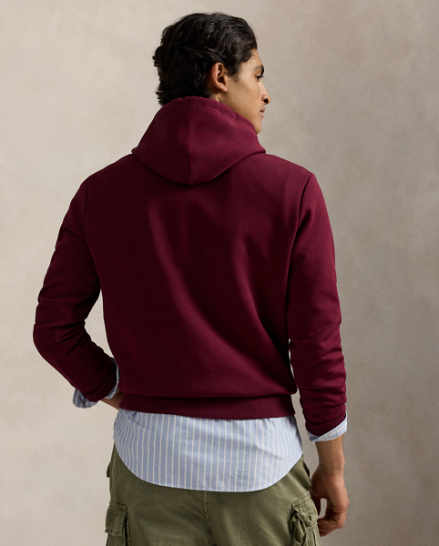 In addition to our signature Pony, this cotton-blend hoodie features our logo embroidered on the front in script letters.