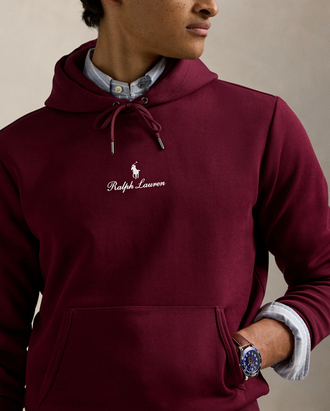 In addition to our signature Pony, this cotton-blend hoodie features our logo embroidered on the front in script letters.