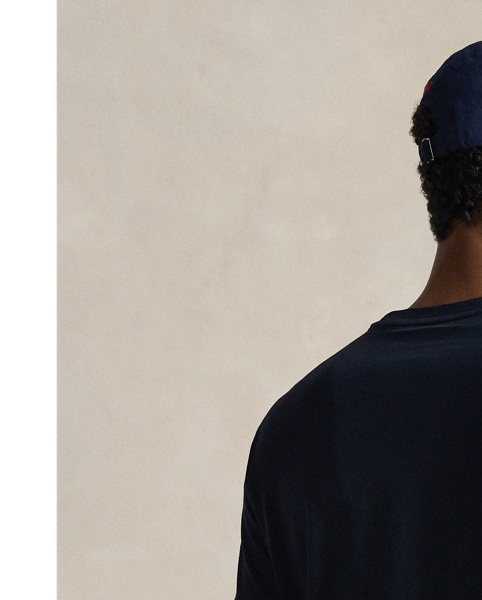 In addition to our signature Pony, this cotton T-shirt features our  Ralph Lauren Lauren logo embroidered on the front in script letters.