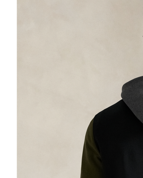 In addition to our signature Pony, this cotton-blend hoodie features our logo embroidered on the front in script letters.