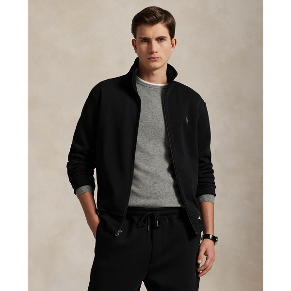 This cotton-blend track jacket is crafted from a smooth double-knit fabric that features a mesh underside. At the left chest, it is intricately embroidered with the iconic Polo Pony for a signature finish.