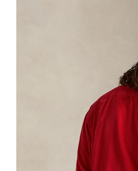 This layer's wide-wale corduroy ensures warmth during brisk days while maintaining the laid-back look of a traditional camp shirt design.