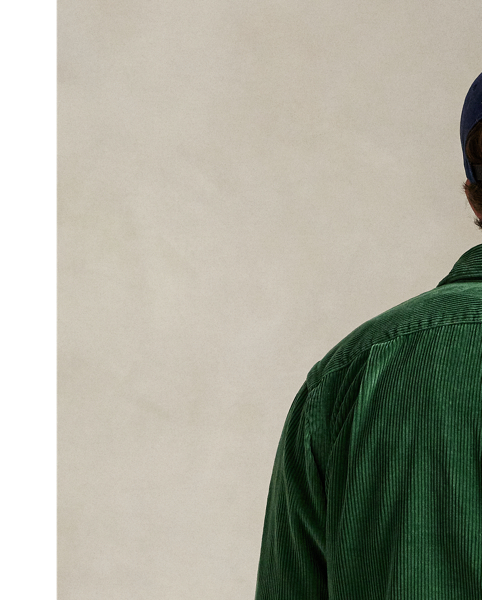 This layer's wide-wale corduroy ensures warmth during brisk days while maintaining the laid-back look of a traditional camp shirt design.