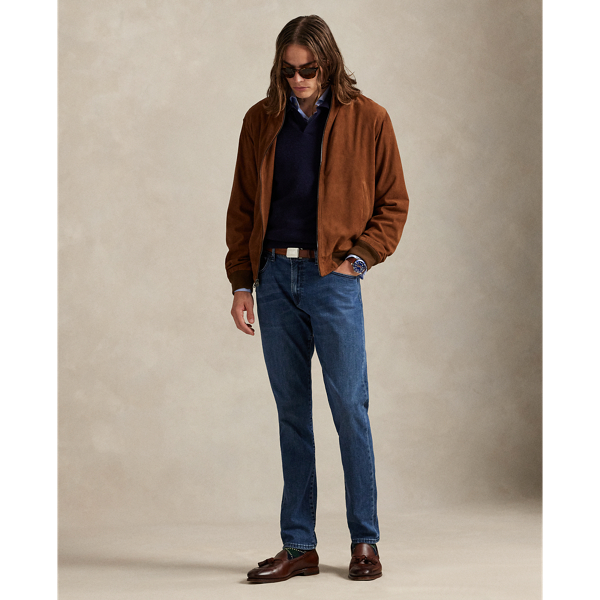 Designed for unrestricted movement and flexibility, the tapered-leg Parkside features an easy, relaxed fit through the seat and thigh. This indigo-dyed pair is woven with extra stretch for added comfort and developed with subtle whiskering for a modern look. At the back pocket, it is intricately embroidered with our iconic Pony.