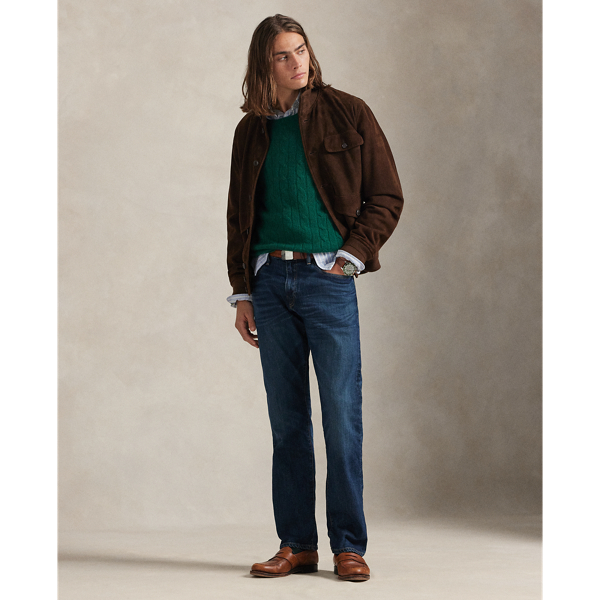 Polo's straight-leg jean features a regular rise with an easy, relaxed fit through the seat and thigh. This pair is made from lightweight stretch denim and features our signature Pony embroidered at the back pocket.