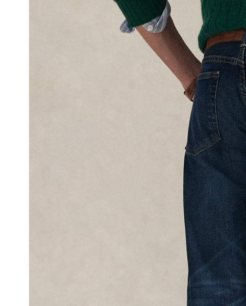 Polo's straight-leg jean features a regular rise with an easy, relaxed fit through the seat and thigh. This pair is made from lightweight stretch denim and features our signature Pony embroidered at the back pocket.