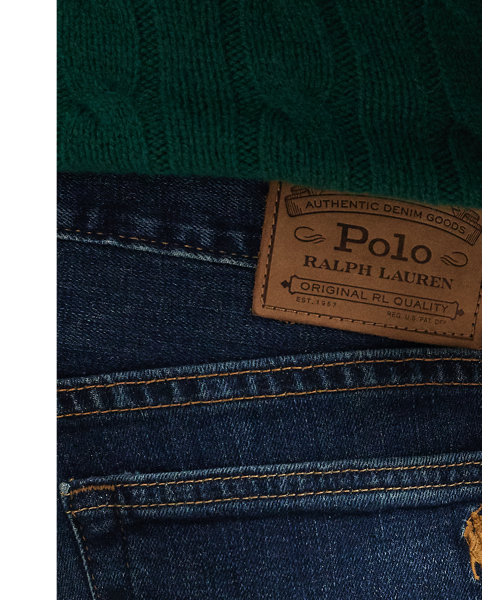 Polo's straight-leg jean features a regular rise with an easy, relaxed fit through the seat and thigh. This pair is made from lightweight stretch denim and features our signature Pony embroidered at the back pocket.