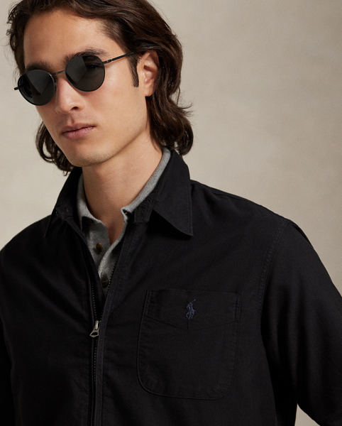 Our oxford cloth is developed with a secret wash, which gives it instant character, ease and a heathered softness, producing what we refer to as "the perfect rumple". The formula is so unique that it's been kept in a safe for more than three decades. This overshirt is crafted from our signature fabric and garment-dyed to create tonal dimension.