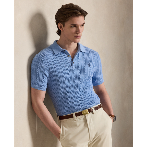 Maglia Polo Ralph Lauren in Cotone a Trecce