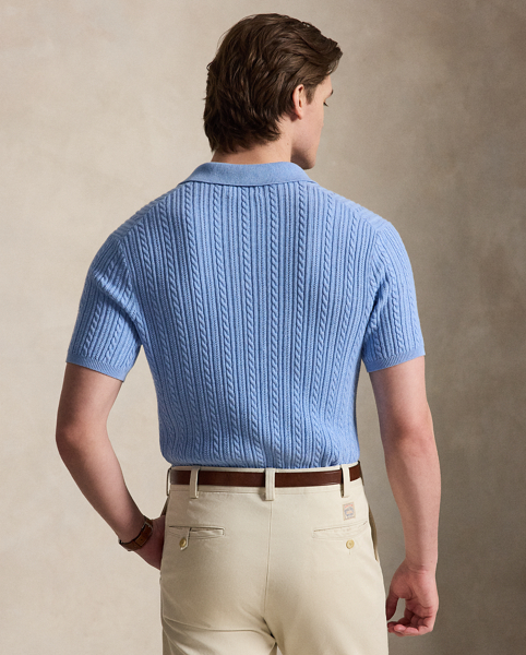 Maglia Polo Ralph Lauren in Cotone a Trecce