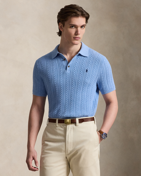 Maglia Polo Ralph Lauren in Cotone a Trecce