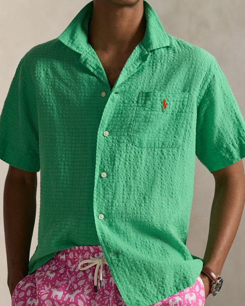 Camicia Classic-Fit in Seersucker Ralph Lauren