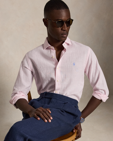 Camicia in Seersucker a Righe Ralph Lauren per l'Estate