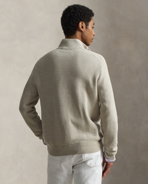 Maglia Piqué in Cotone con Cerniera - Ralph Lauren