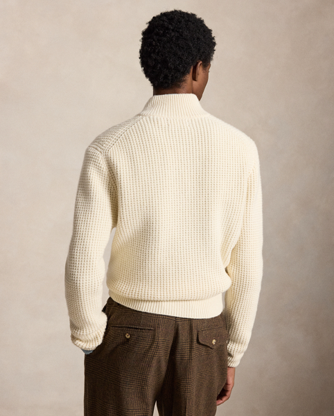 Maglia a Nido D'Api in Lana e Cotone - Ralph Lauren