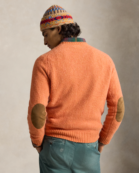 Maglia in lana e cashmere con toppe in camoscio - Ralph Laur