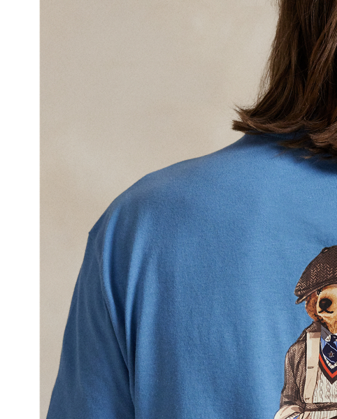 This cotton T-shirt features our logo intricately embroidered at the front and our iconic mascot, the Polo Bear, printed at the back.