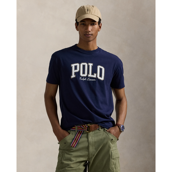 In addition to our signature embroidered Pony, this cotton T-shirt features our "Polo  Ralph Lauren Lauren" logo rendered in block letters and script.