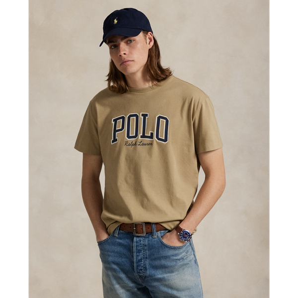 In addition to our signature embroidered Pony, this cotton T-shirt features our "Polo  Ralph Lauren Lauren" logo rendered in block letters and script.