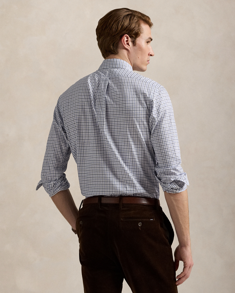 This plaid shirt is crafted with lightweight cotton twill that has been peached for unparalleled softness.
