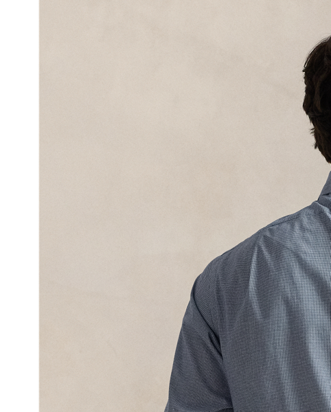 This houndstooth shirt is crafted from lightweight cotton twill, which has been peached for unparalleled softness.