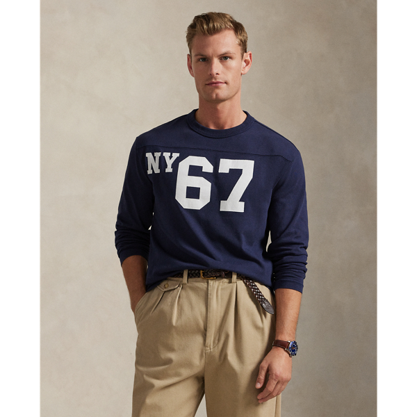 Featuring "NY 67" appliquéd at the front, this cotton T-shirt nods to the place and year Polo  Ralph Lauren Lauren was founded.