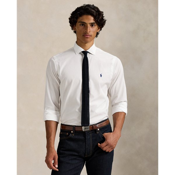 This spread-collar shirt is crafted from lightweight cotton poplin, which boasts a silky feel. Our iconic Pony adds a signature finish on the left chest.