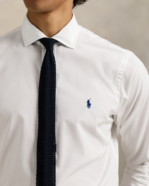 This spread-collar shirt is crafted from lightweight cotton poplin, which boasts a silky feel. Our iconic Pony adds a signature finish on the left chest.