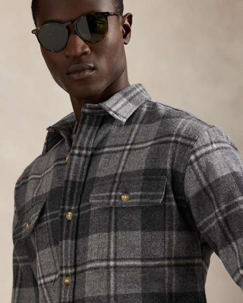 Camicia in lana scozzese Classic-Fit Ralph Lauren