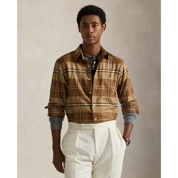 Camicia in Twill Tecnico Custom-Fit Ralph Lauren