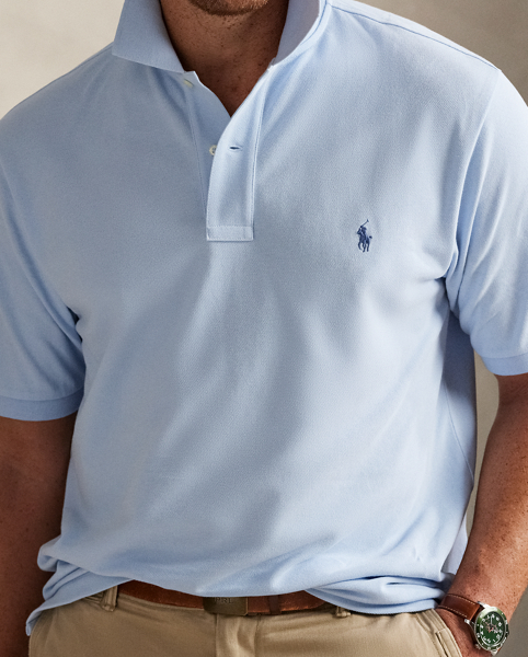 An American style standard since 1972, the Polo shirt has been imitated but never matched. Over the decades, Ralph Lauren Lauren has re-imagined his signature style in a wide array of colours and fits, yet all retain the quality and attention to detail of the iconic original. This Big & Tall version is cut for a relaxed fit and washed for added softness.