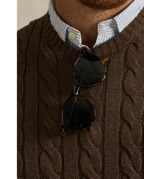 This Big & Tall cotton jumper combines two of Polo's most iconic design details: a textural cable-knit motif and our signature embroidered Pony.