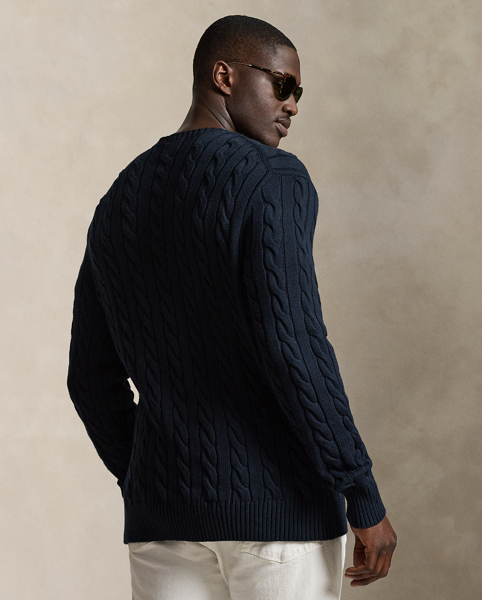 Maglia in Cotone a Trecce Plus Size - Ralph Lauren