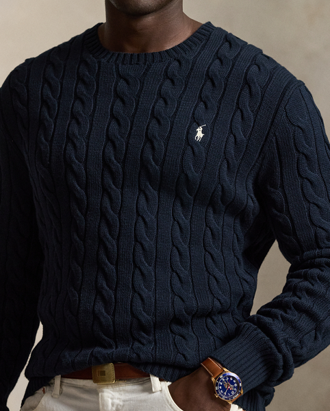 Maglia in Cotone a Trecce Plus Size - Ralph Lauren