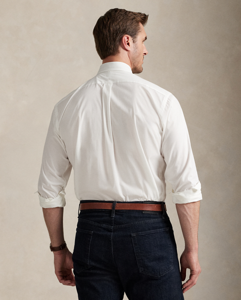 This Big & Tall shirt's poplin combines soft, breathable cotton with extra stretch for added comfort.