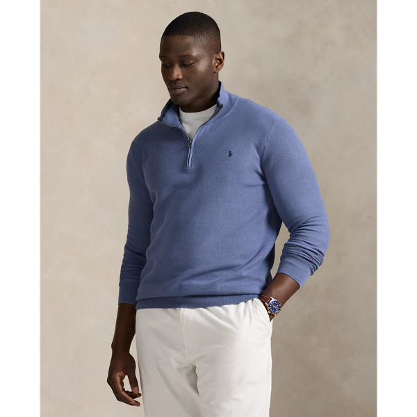 We've reinterpreted our iconic mesh fabric with combed cotton yarn to create this lightweight Big & Tall jumper.