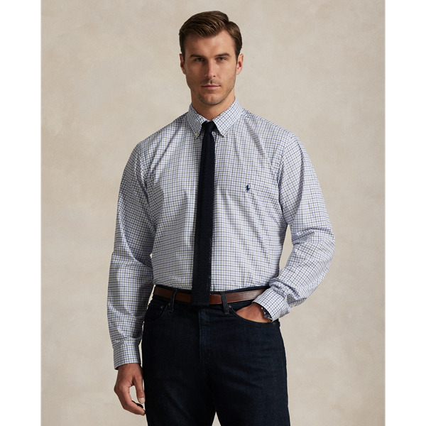 This Big & Tall plaid shirt is crafted with lightweight cotton twill that has been peached for unparalleled softness.