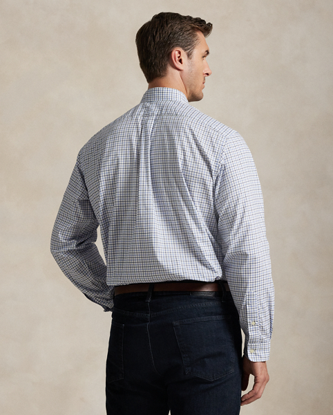 This Big & Tall plaid shirt is crafted with lightweight cotton twill that has been peached for unparalleled softness.