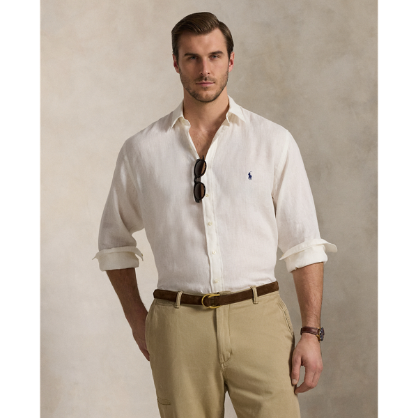 This Big & Tall shirt is crafted with lightweight linen and finished with our signature embroidered Pony for an iconic Polo look.