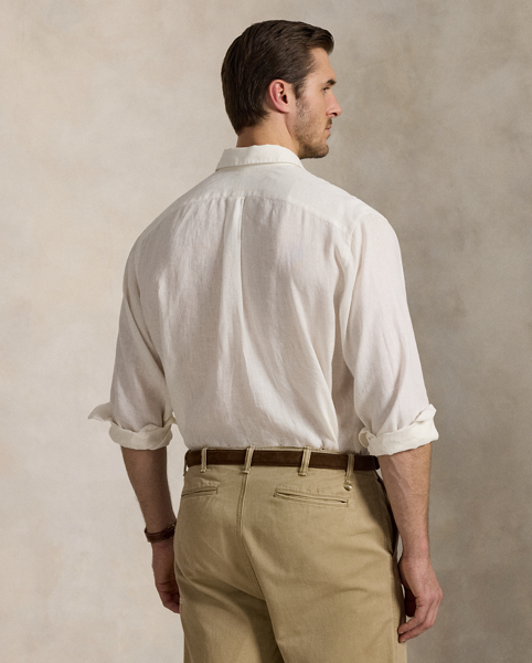 This Big & Tall shirt is crafted with lightweight linen and finished with our signature embroidered Pony for an iconic Polo look.