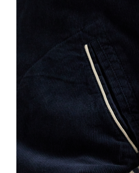 In wide-wale corduroy, this Big & Tall jacket features varsity-inspired artwork from the  Ralph Lauren Lauren archive.