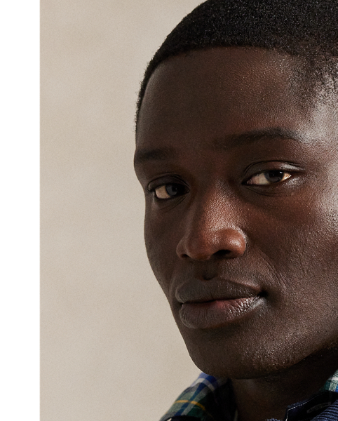 In wide-wale corduroy, this Big & Tall jacket features varsity-inspired artwork from the  Ralph Lauren Lauren archive.