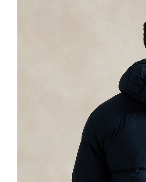 Made from water-repellent ripstop fabric, this Big & Tall jacket is insulated with 650-fill-power down and constructed with a detachable hood.