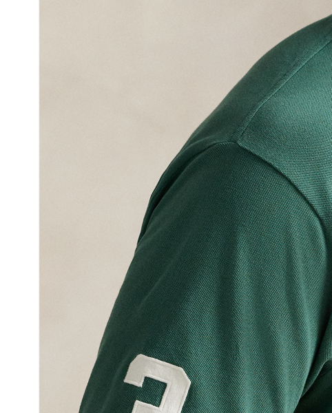 An American style standard since 1972, the Polo shirt has been imitated but never matched. Over the decades,  Ralph Lauren Lauren has re-imagined his signature style in a wide array of colours and fits, yet all retain the quality and attention to detail of the iconic original. This Big & Tall version is made with our highly breathable cotton mesh and features a twill "3" patch, which is the number typically worn by a polo team's strongest player.